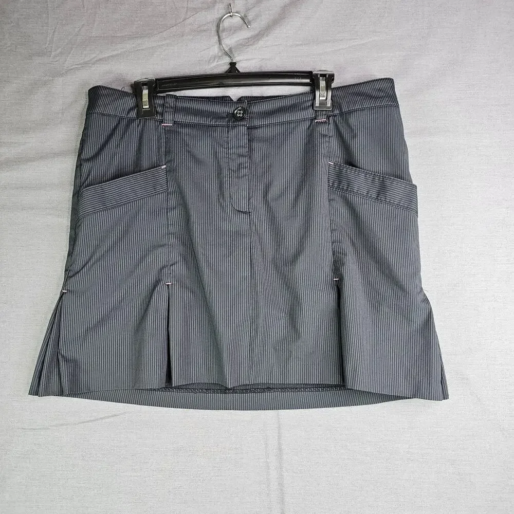 Nike Golf Dri-Fit Pinstripe Skort Black Women's Size 14